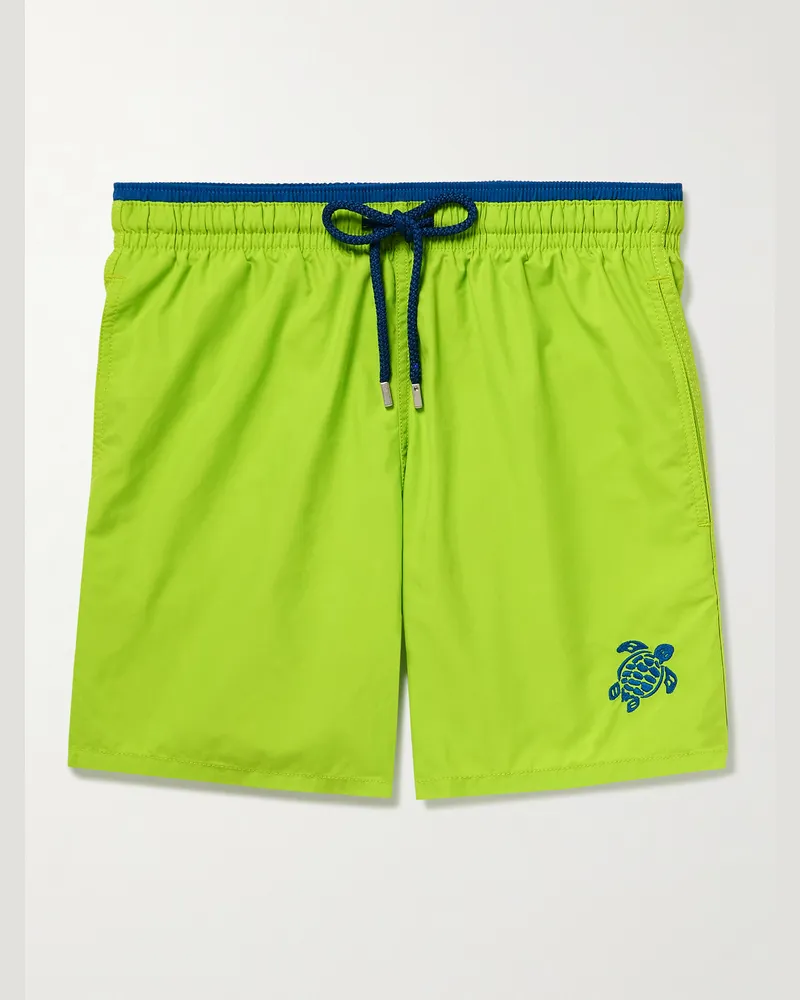 Vilebrequin Moka Straight-Leg Mid-Length ECONYL® Swim Shorts Green
