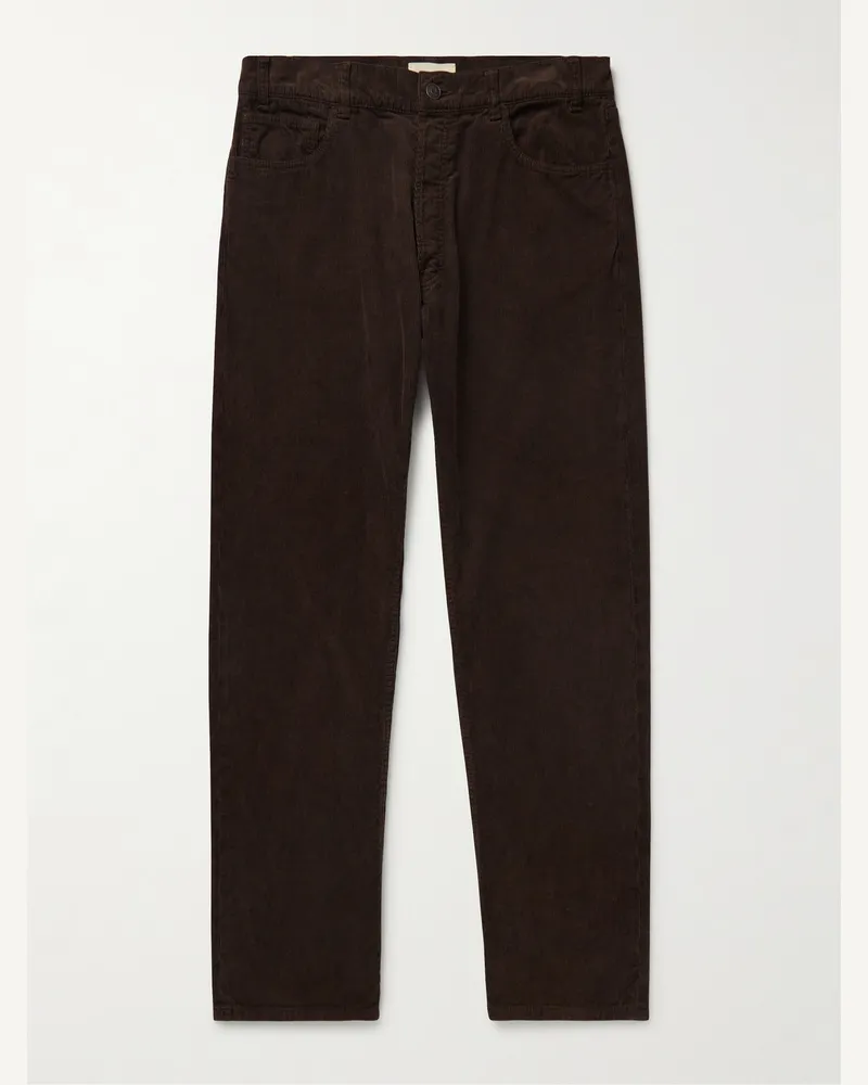 The Row Burt gerade geschnittene Hose aus Baumwollcord Braun