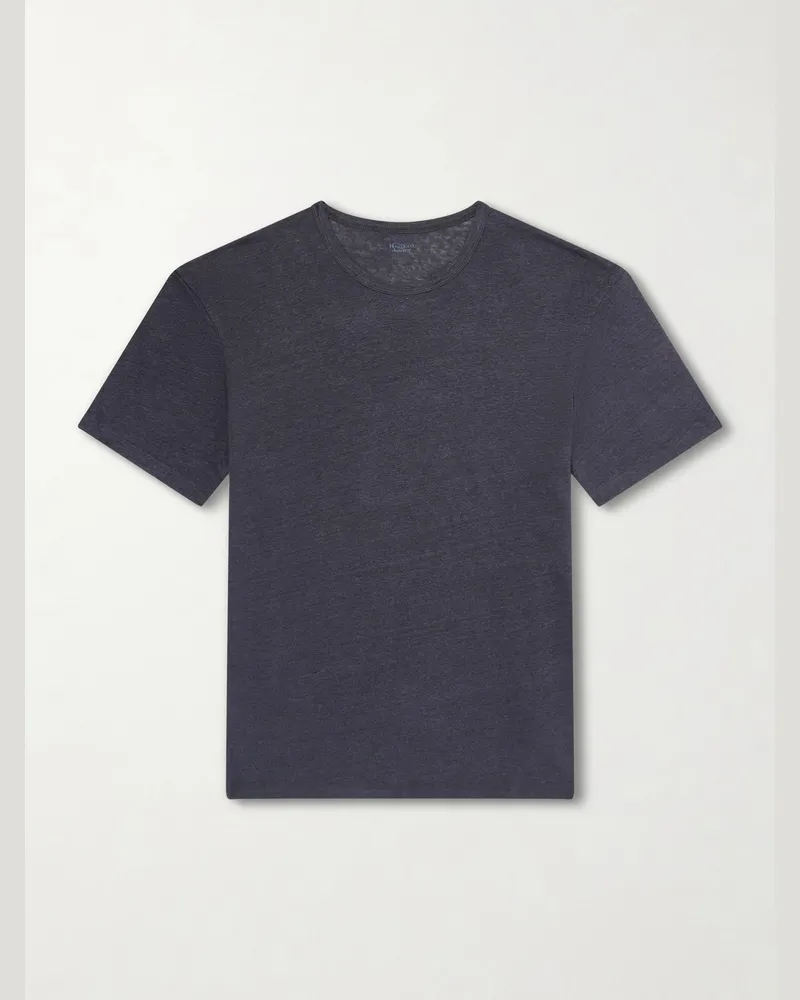 Hartford Linen-Jersey T-Shirt Gray