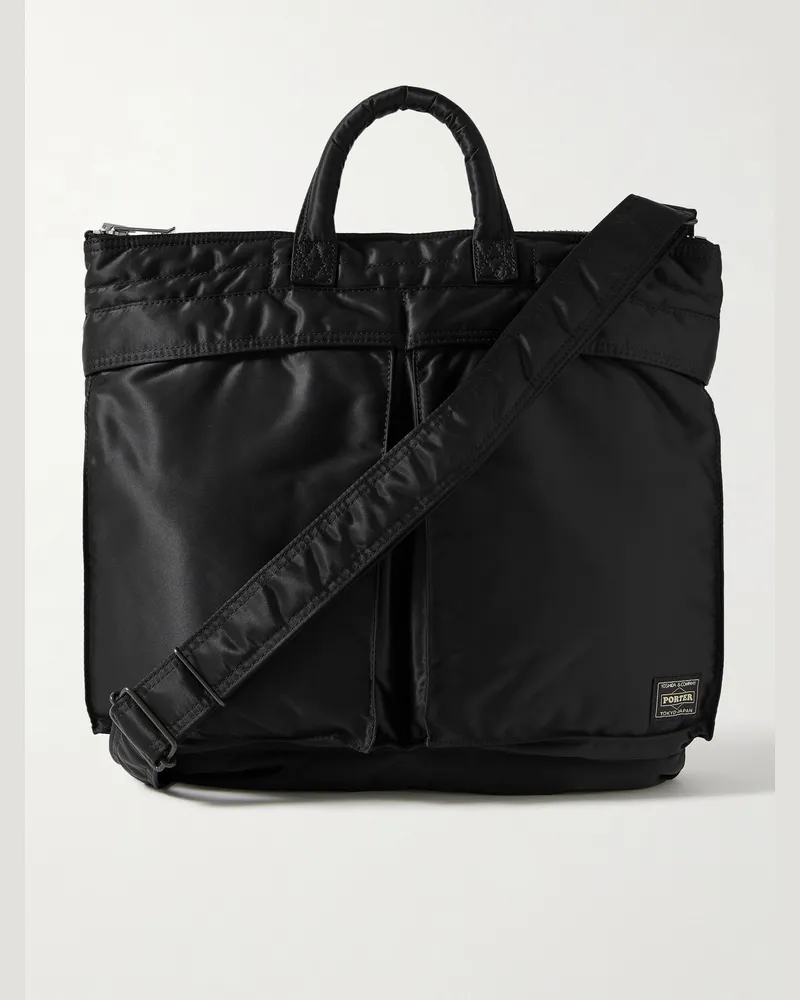 PORTER-YOSHIDA & CO Tanker Helmet Twill Tote Bag Black