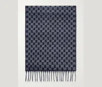 Logo-Jacquard Wool and Cashmere-Blend Scarf