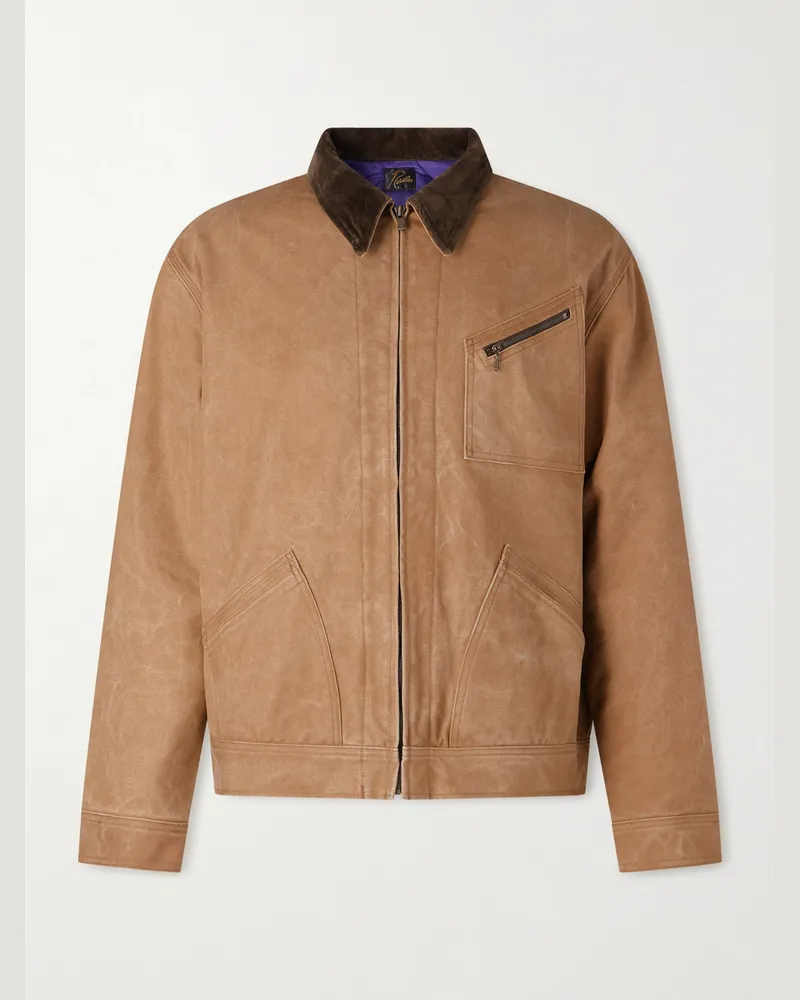 NEEDLES Jacke aus Baumwoll-Canvas Braun