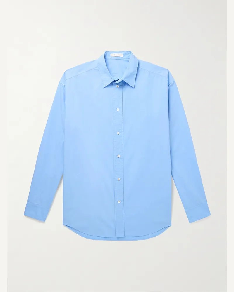 The Row Miller Hemd aus Baumwollpopeline Blau