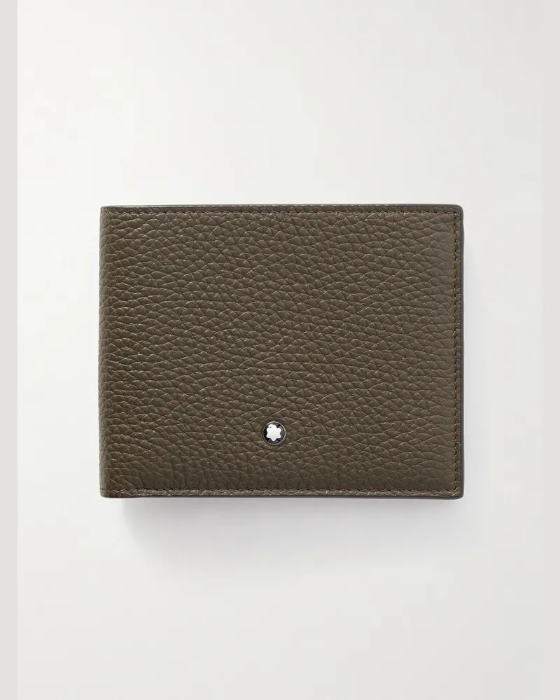 Montblanc Portemonnaie aus vollnarbigem Leder Grün
