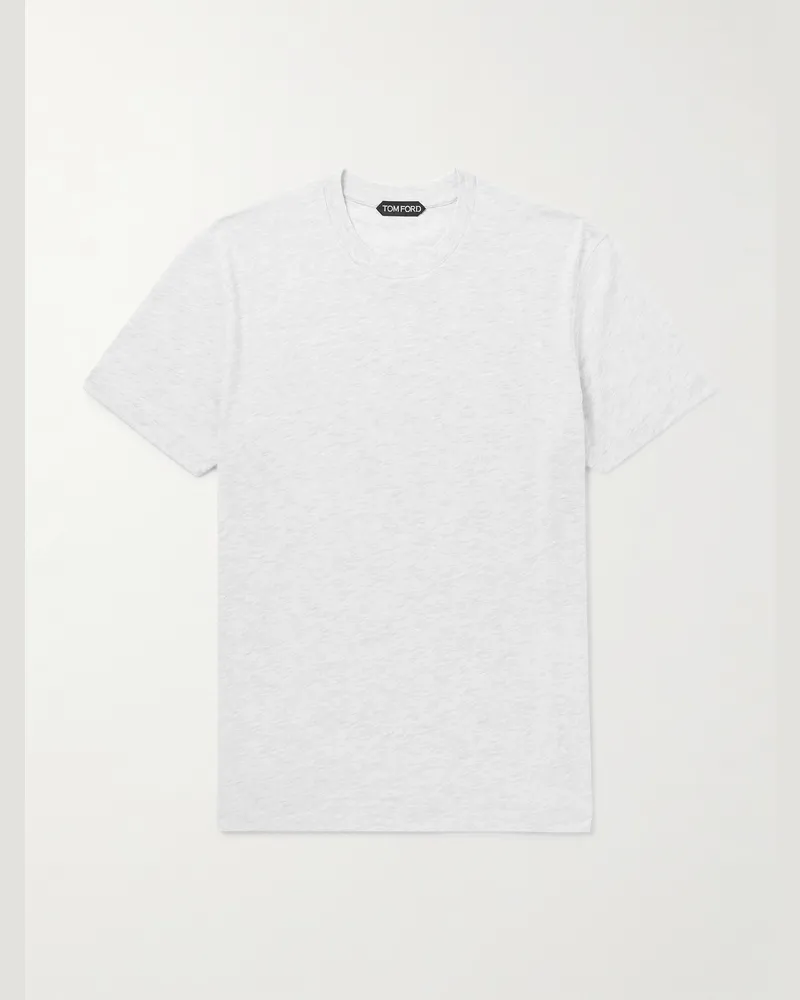 Tom Ford Cotton-Blend Jersey T-Shirt Gray