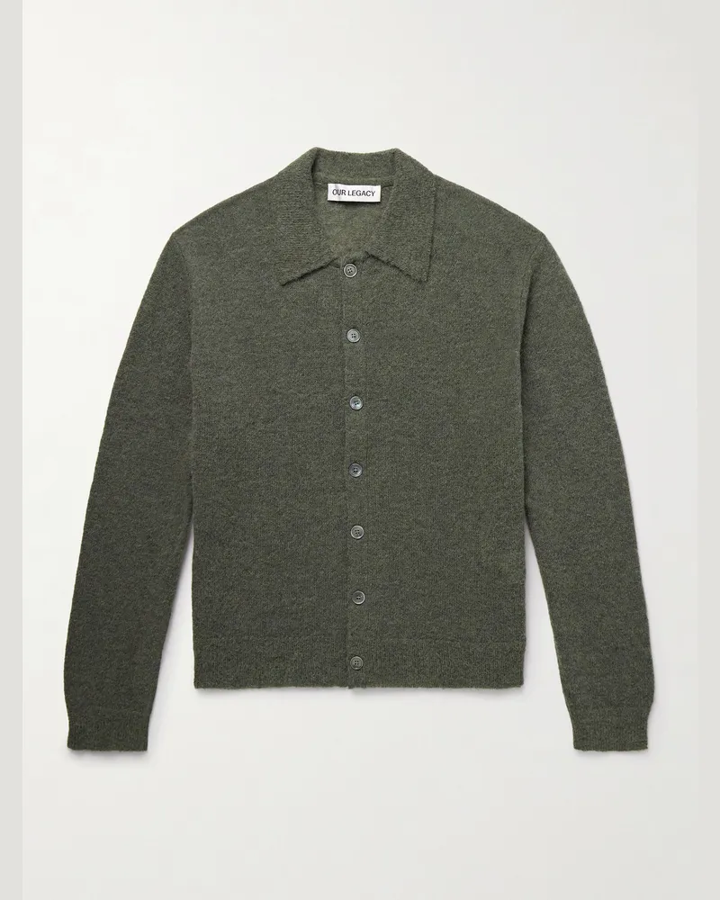 Our Legacy Evening Cardigan aus einer Alpakawollmischung Grün
