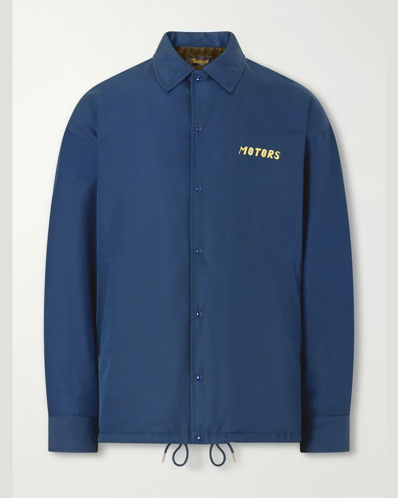 Visvim Embroidered Wool and Silk-Blend-Gabardine Jacket Blue