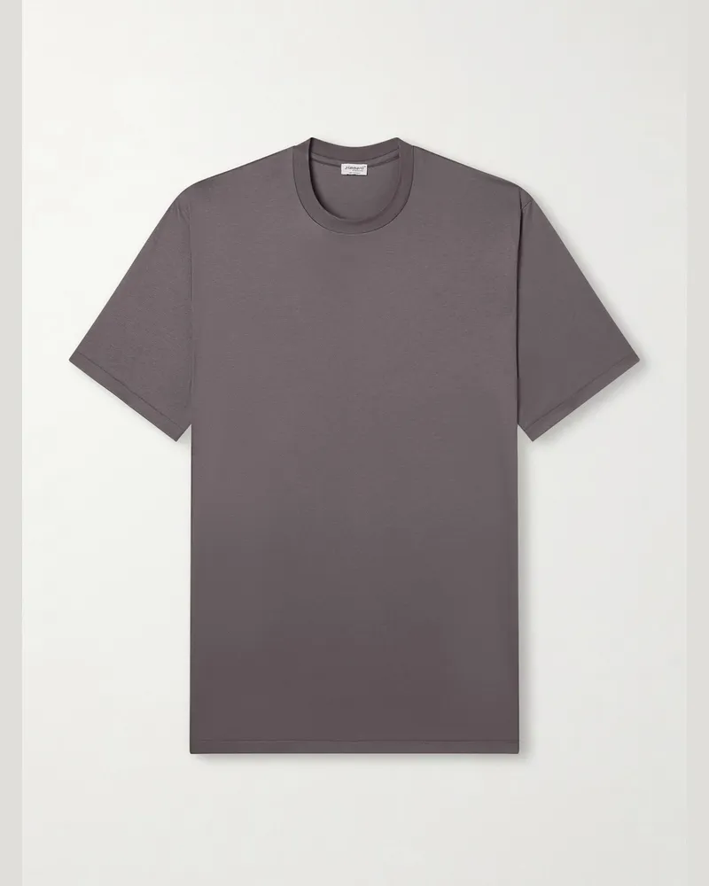 Zimmerli Cotton-Jersey T-Shirt Brown