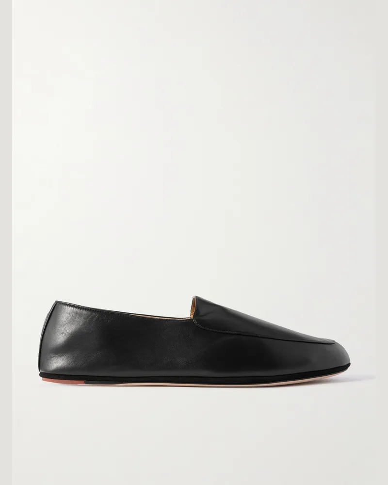Loro Piana Anton Walk Loafers aus Leder Schwarz
