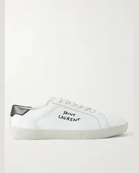 Saint Laurent SL/06 Court Classic Sneakers aus Leder mit Logostickerei Weiß