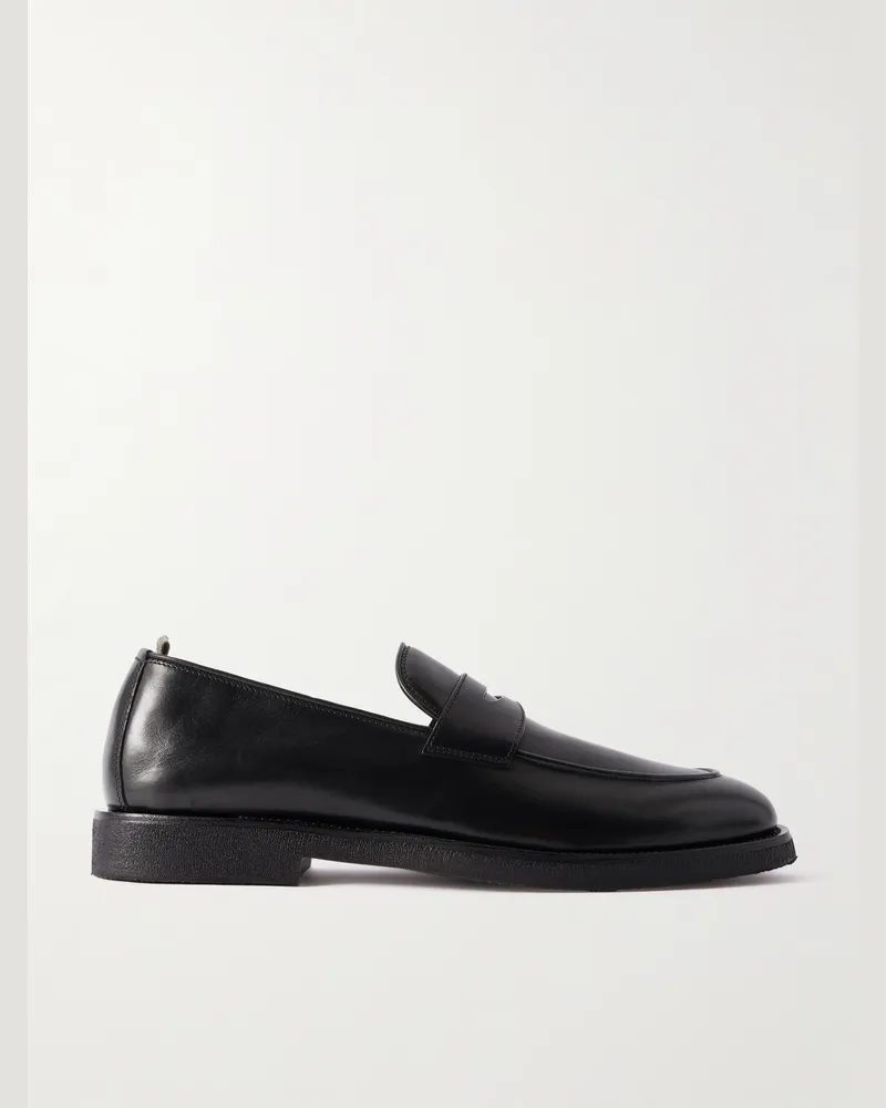 Officine Creative Italia Opera Flexi 101 Pennyloafers aus Leder Schwarz