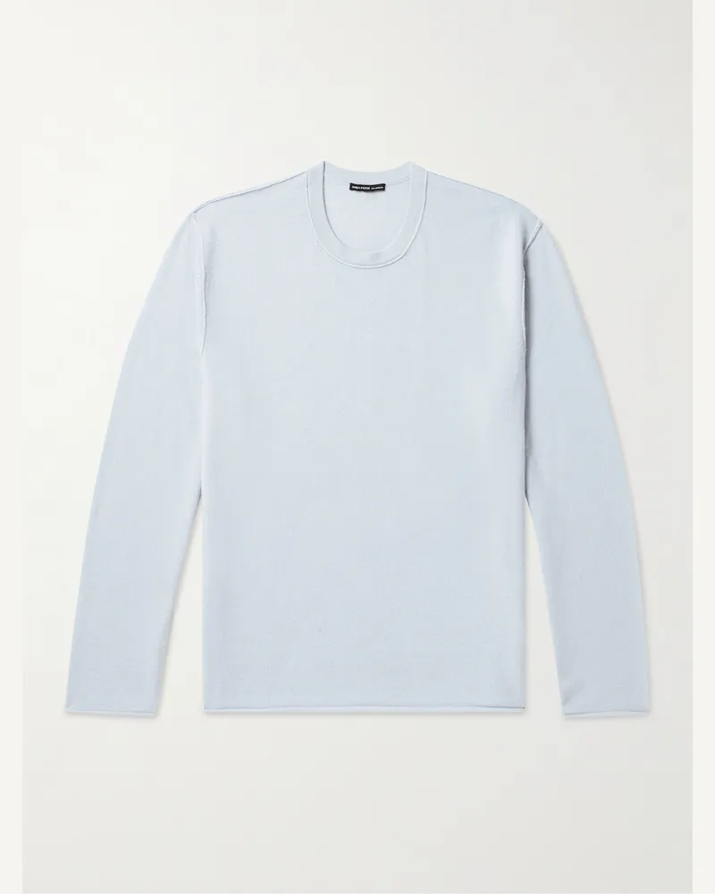 James Perse Pullover aus recyceltem Kaschmir Blau