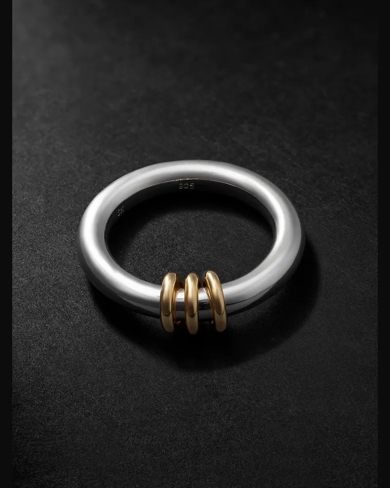 Spinelli Kilcollin Sirius Max SG Ring aus Sterlingsilber und 18 Karat Gold Silber