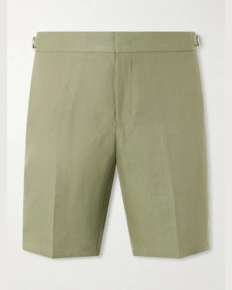 Orlebar Brown Straight-Leg Cotton Shorts Green