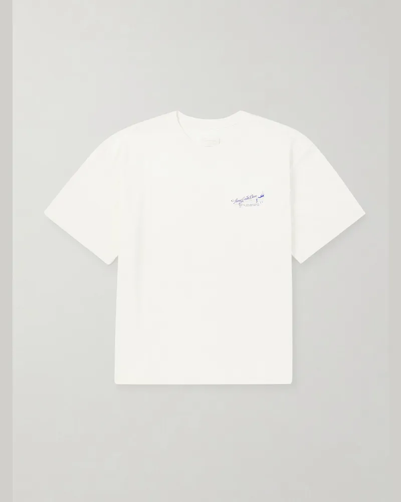 Aimé Leon Dore Logo-Printed Cotton-Jersey T-Shirt Neutrals