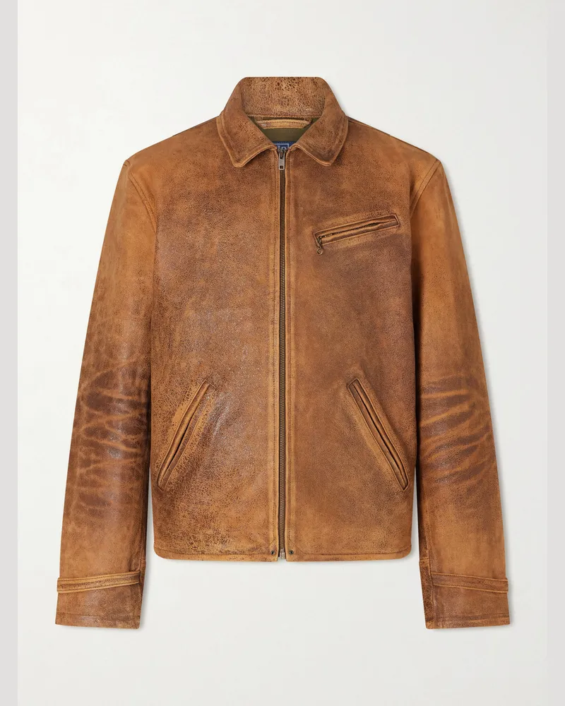 Ralph Lauren Leather Jacket Brown