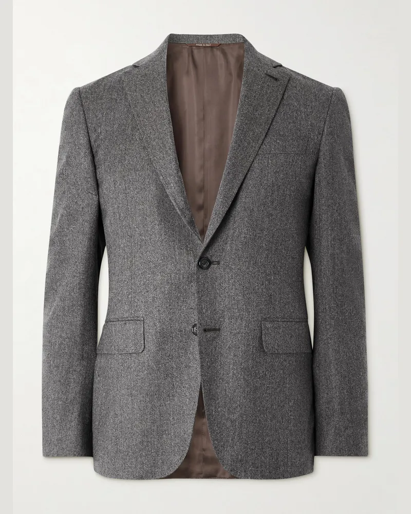 Canali Impeccabile doppelreihiges Sakko aus Wolle Grau