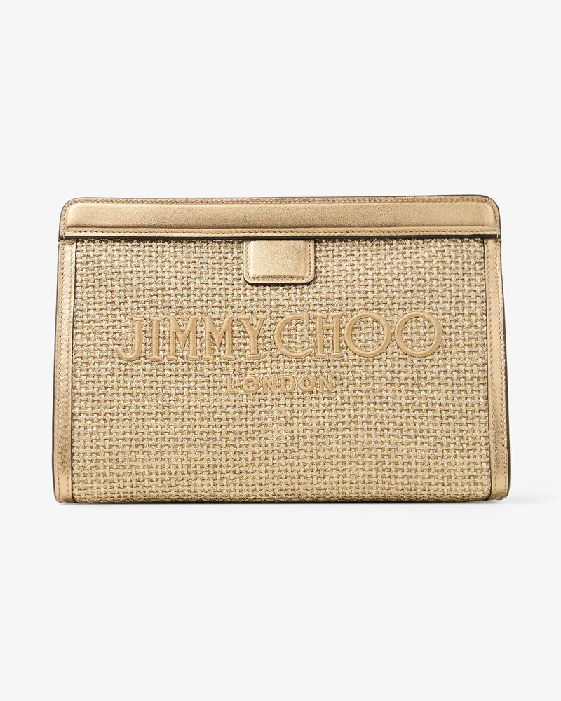 Jimmy Choo Avenue Pouch Gold