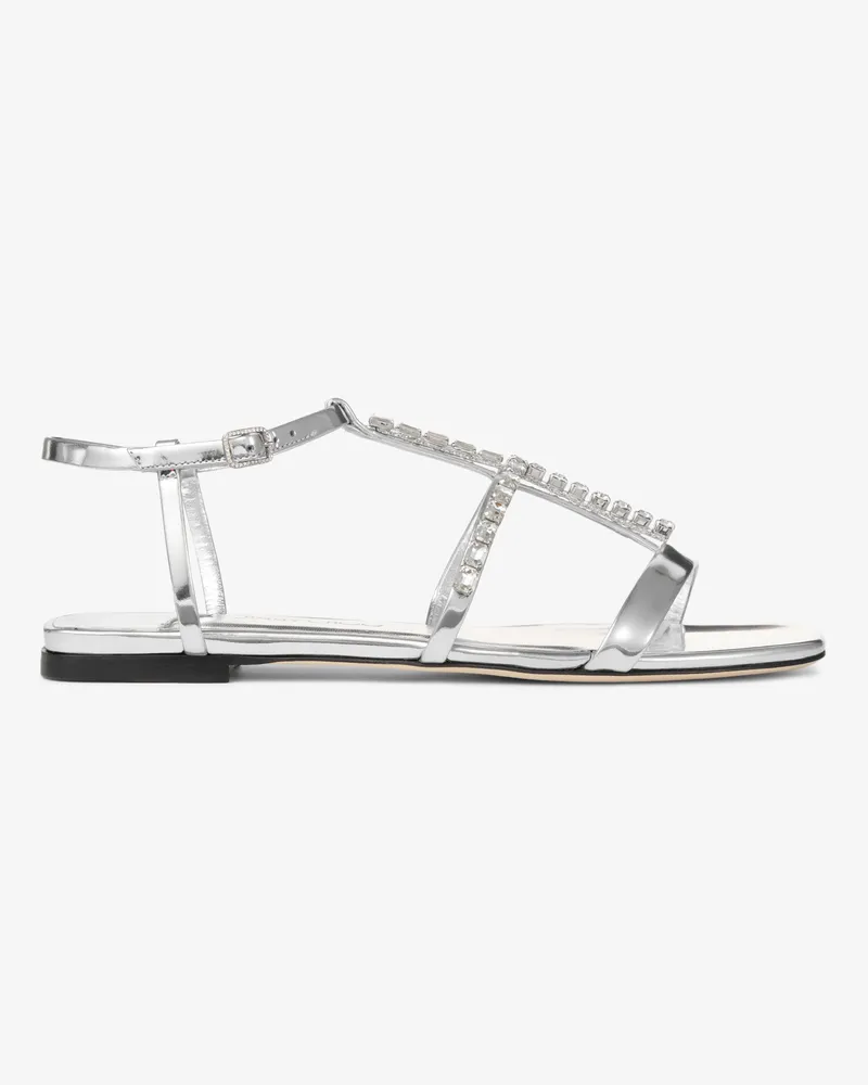 Jimmy Choo Gwyn Flat Silber