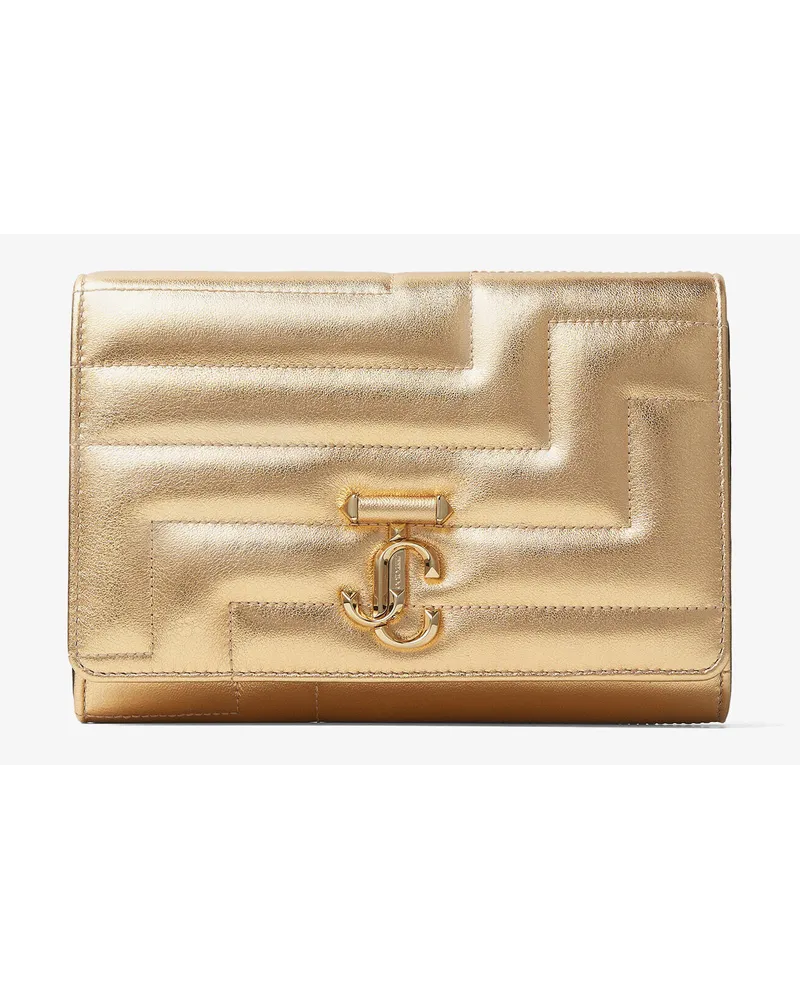 Jimmy Choo Avenue Clutch Gold