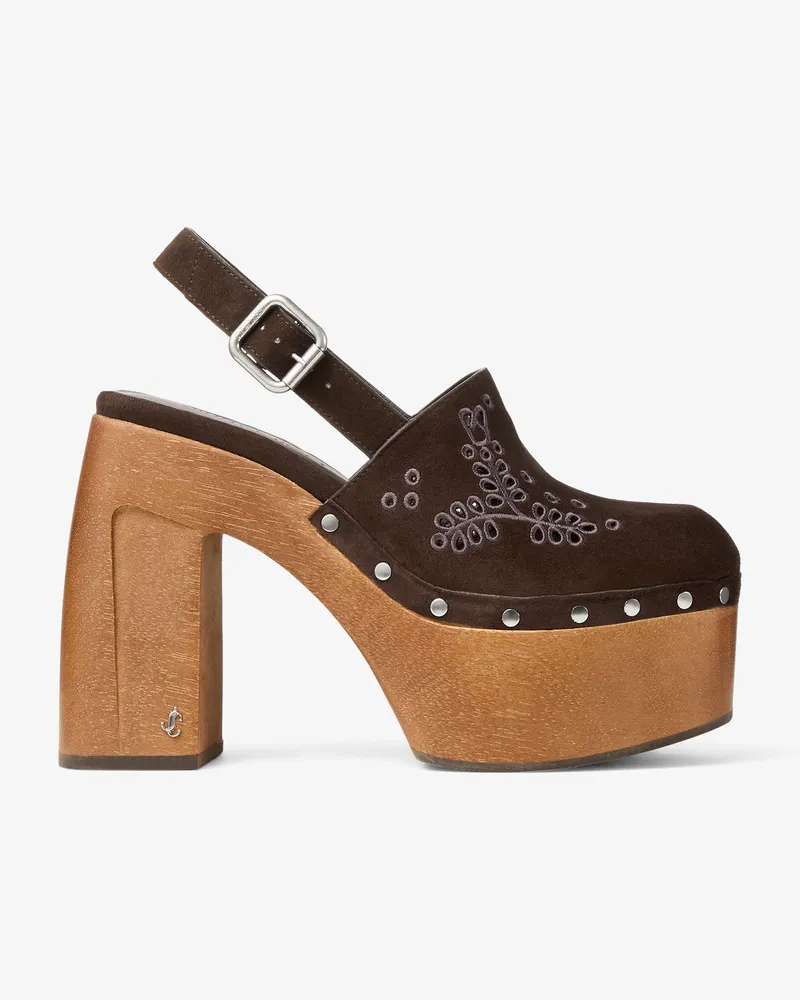 Jimmy Choo Alida Platform 135 Schokolade