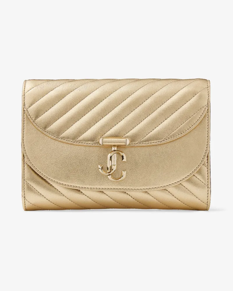 Jimmy Choo Curve Clutch Gold