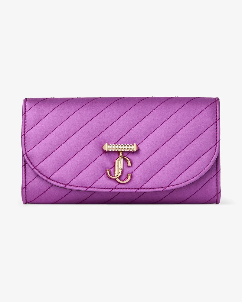 Jimmy Choo Curve Wallet With Chain Violet