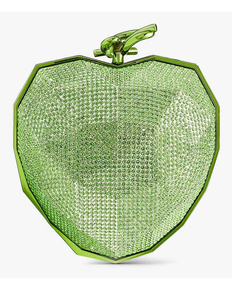 Jimmy Choo Faceted Heart Clutch Matcha