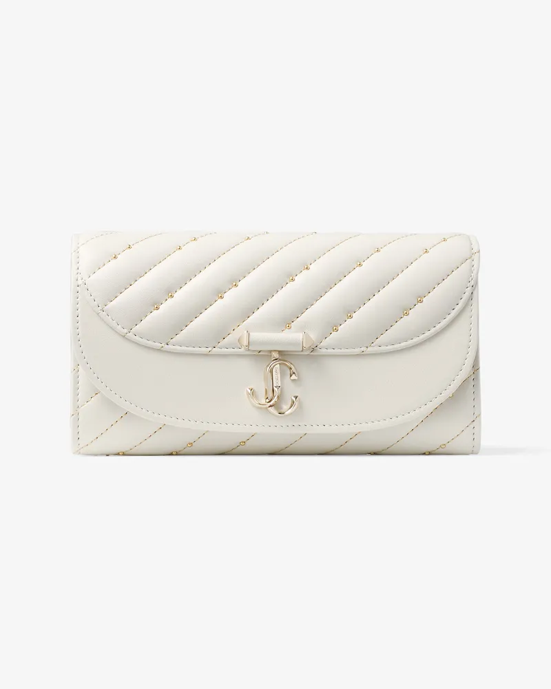 Jimmy Choo Avenue Curve Wallet With Chain Latte