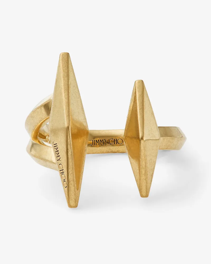 Jimmy Choo Double Diamond Ring Doré