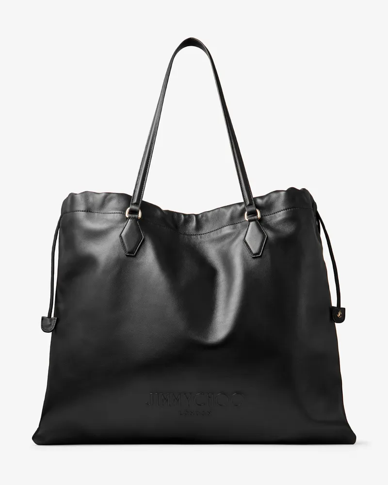 Jimmy Choo Drawstring Tote Large Schwarz