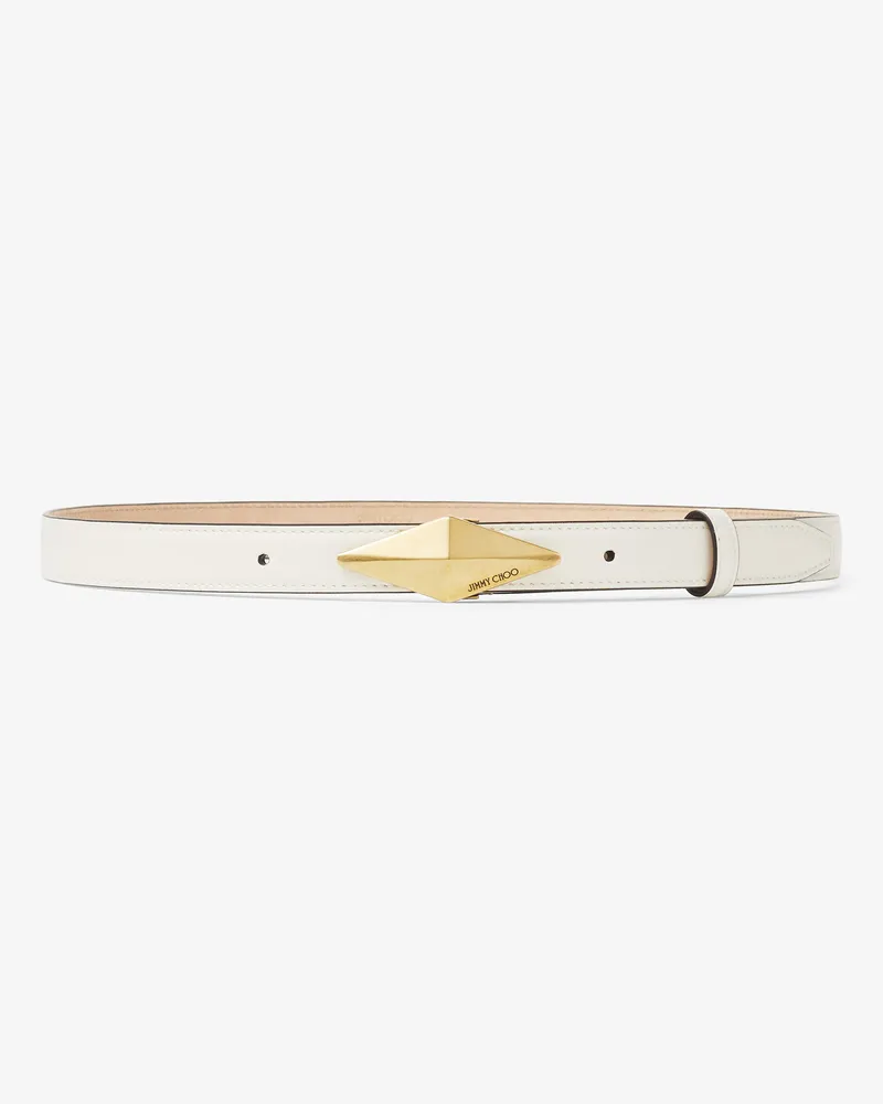 Jimmy Choo Diamond Clasp Belt Neutral