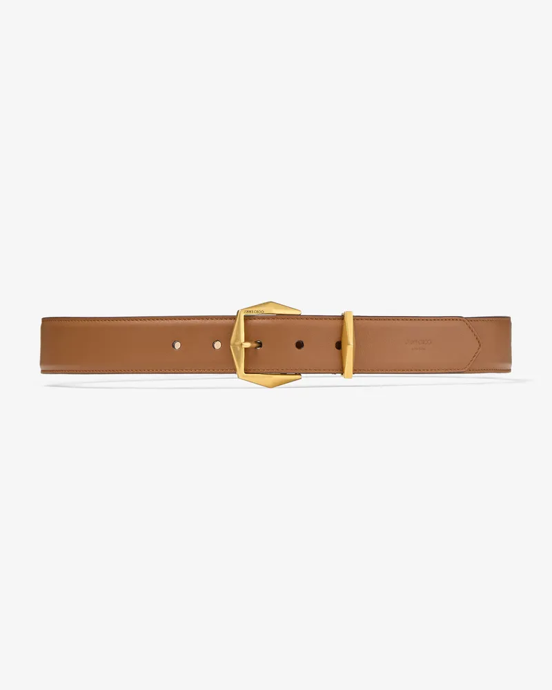 Jimmy Choo Diamond Buckle Belt Braun