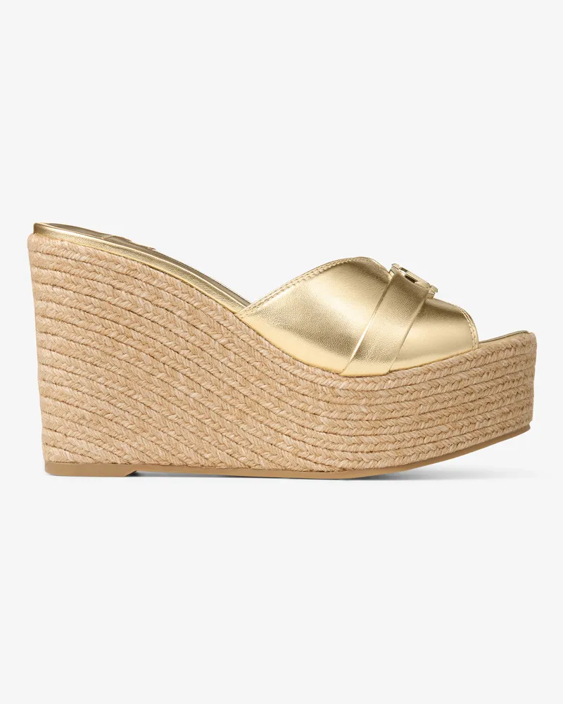 Jimmy Choo Leda Wedge 100 Gold