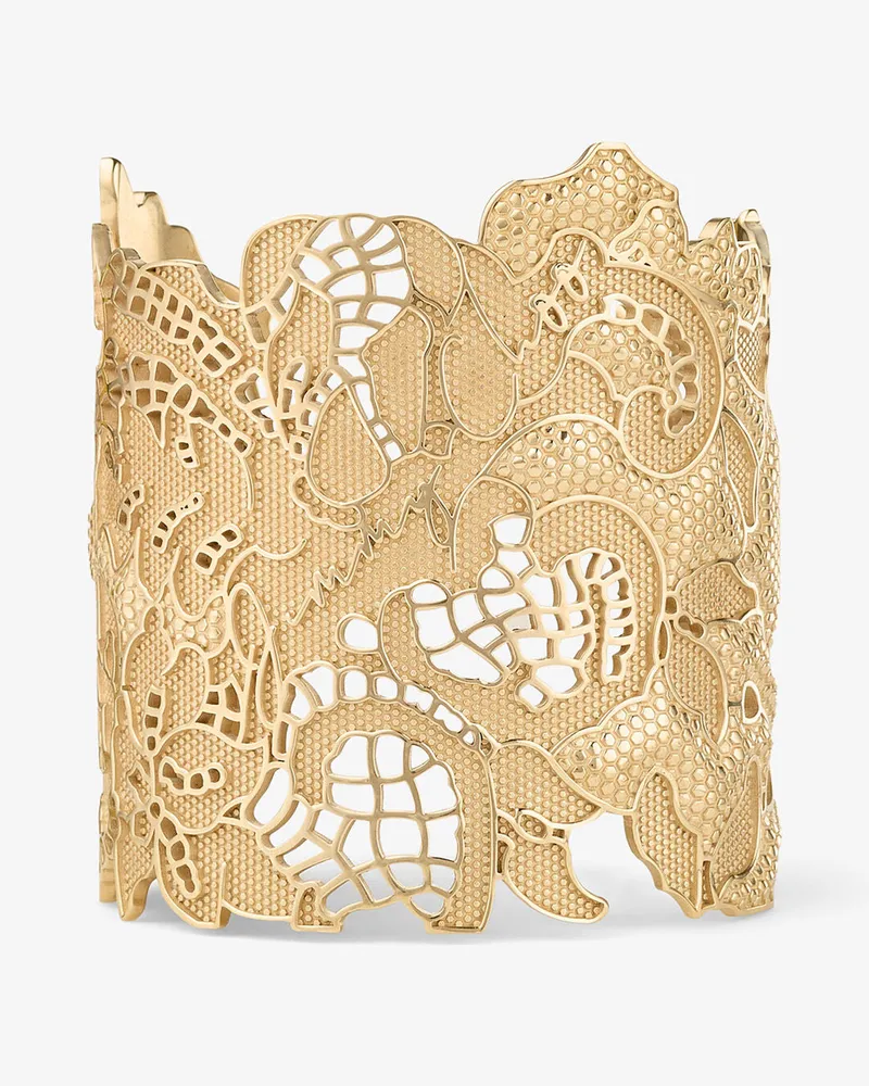Jimmy Choo Lace Cut-Out Cuff Silver