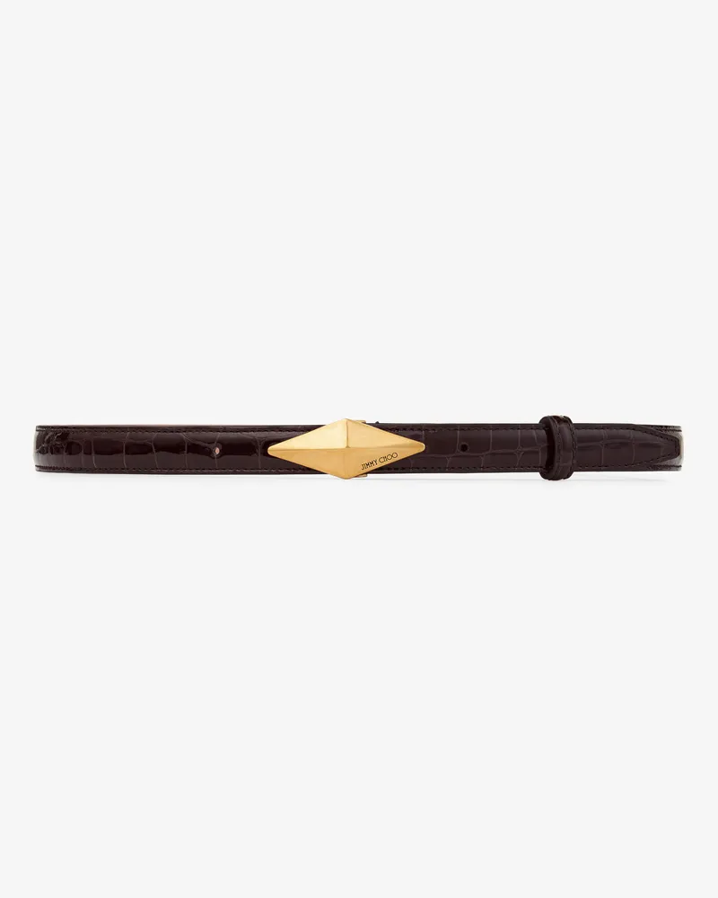 Jimmy Choo Diamond Clasp Belt Sambuco