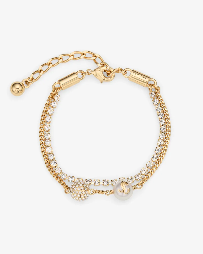 Jimmy Choo Auri Chain Bracelet Gold