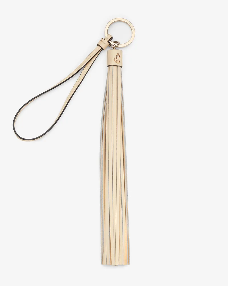 Jimmy Choo Tassle Keyring Charm Buttermilch