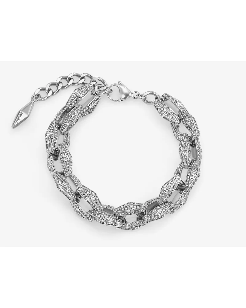 Jimmy Choo Diamond Chain Bracelet Silber