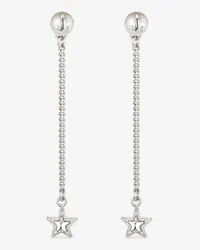 Jimmy Choo Jc Star Drop Earring Silber