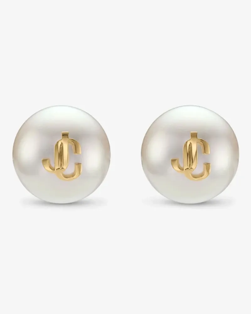 Jimmy Choo Maxi Pearl Studs Gold