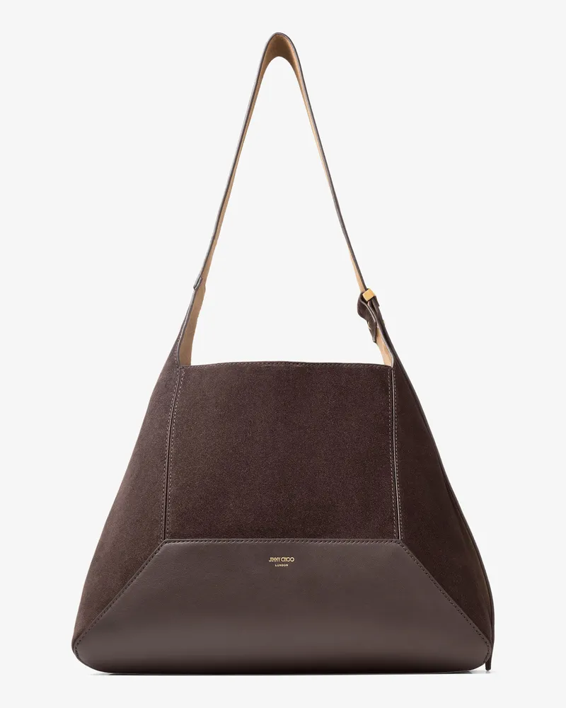 Jimmy Choo Diamond Hobo Medium Kaffee