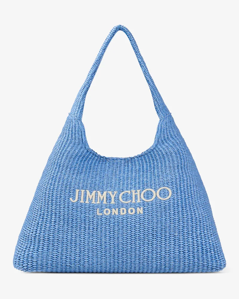 Jimmy Choo Beach Diamond Hobo Large Meerblau