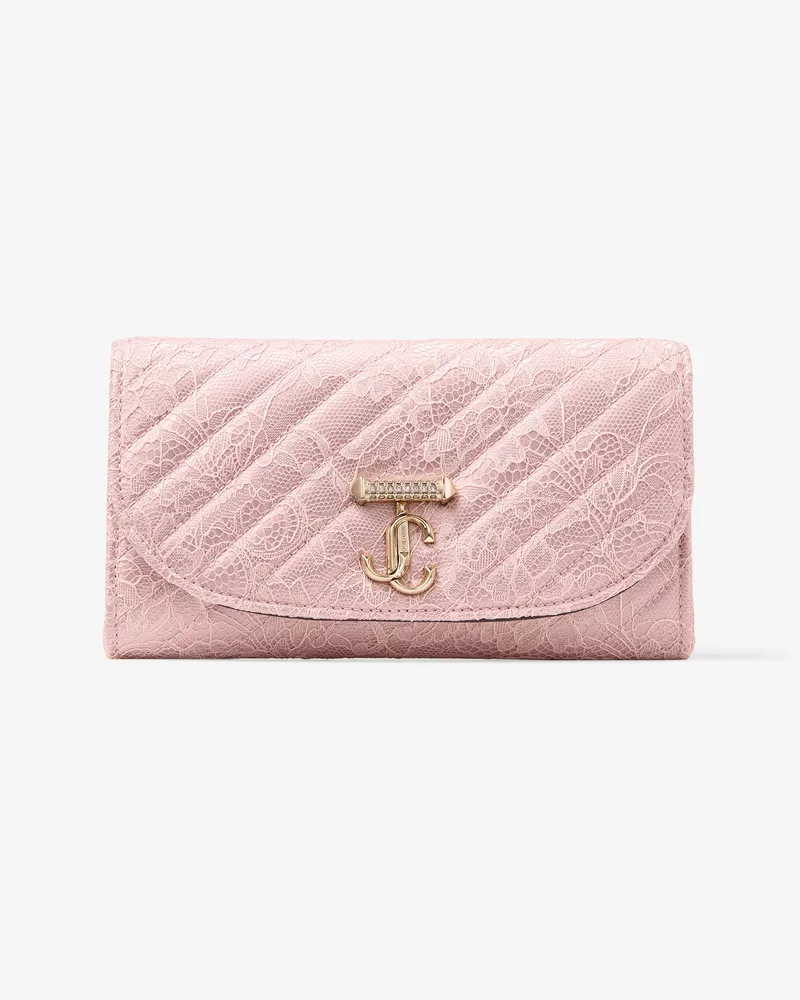 Jimmy Choo Curve Wallet With Chain Rosé