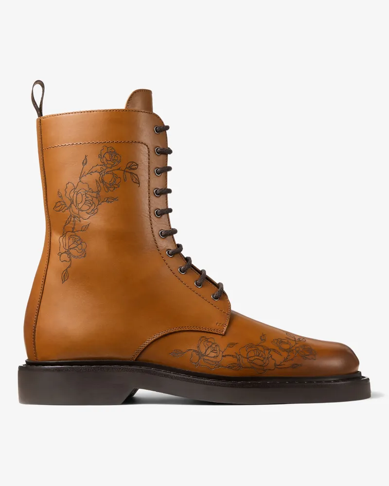 Jimmy Choo Rowan Derby Boot Hellbraun