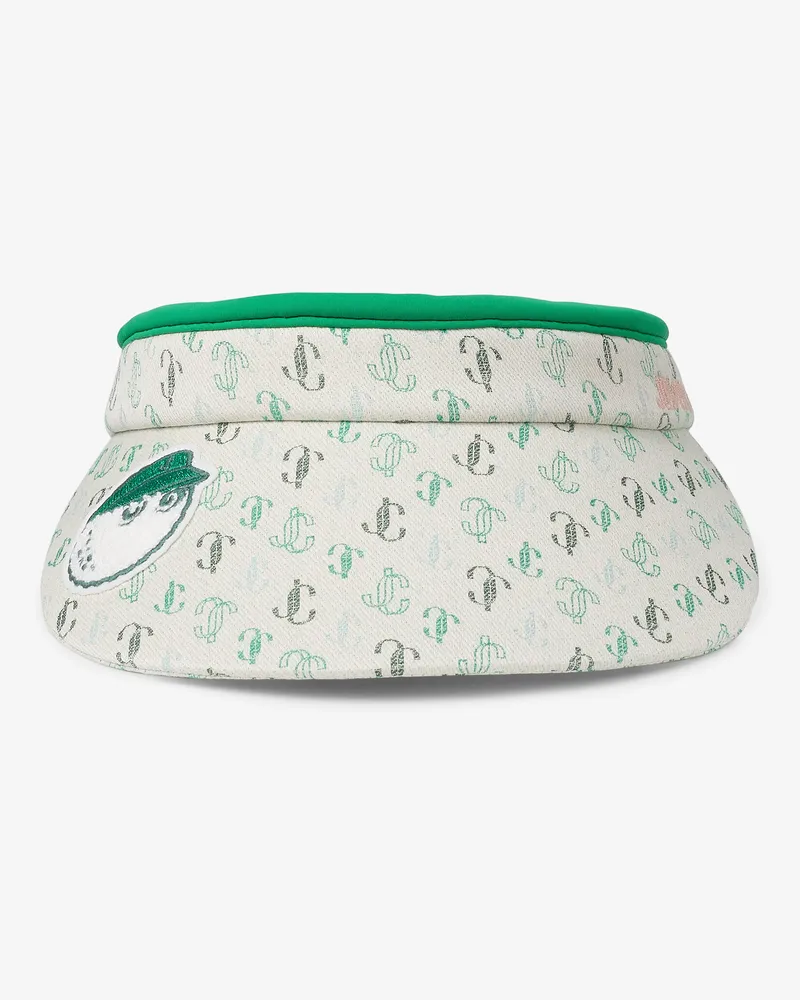 Jimmy Choo Malbon 2.0 Monogram Visor Latte