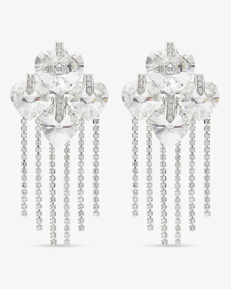 Jimmy Choo Heart Drop Earring Silber