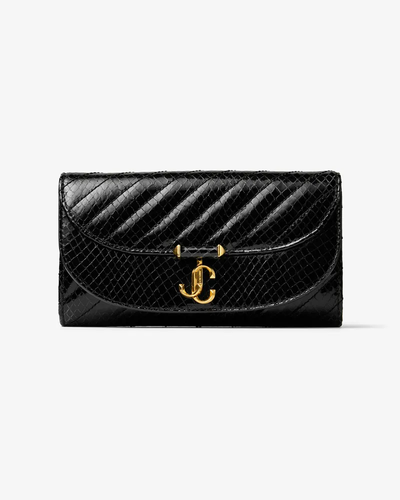 Jimmy Choo Curve Wallet With Chain Black