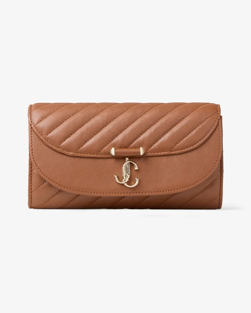 Jimmy Choo Curve Wallet With Chain Tan