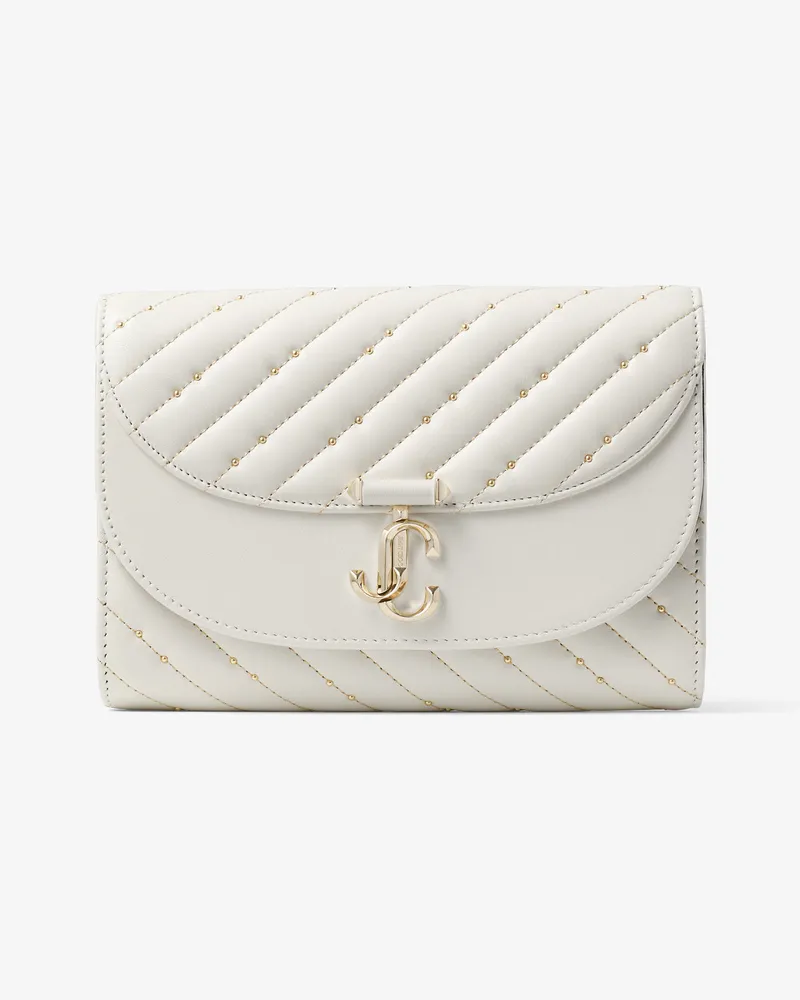 Jimmy Choo Avenue Curve Clutch Latte